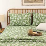 Genda Phool Bed Set (Dohar + Bedsheet) – Green
