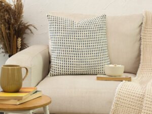 Girnar Cushion Cover (Dark Blue) - 45X45 cm