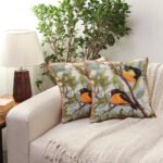 The Native Oriole Cushion Cover (Green) – Medium