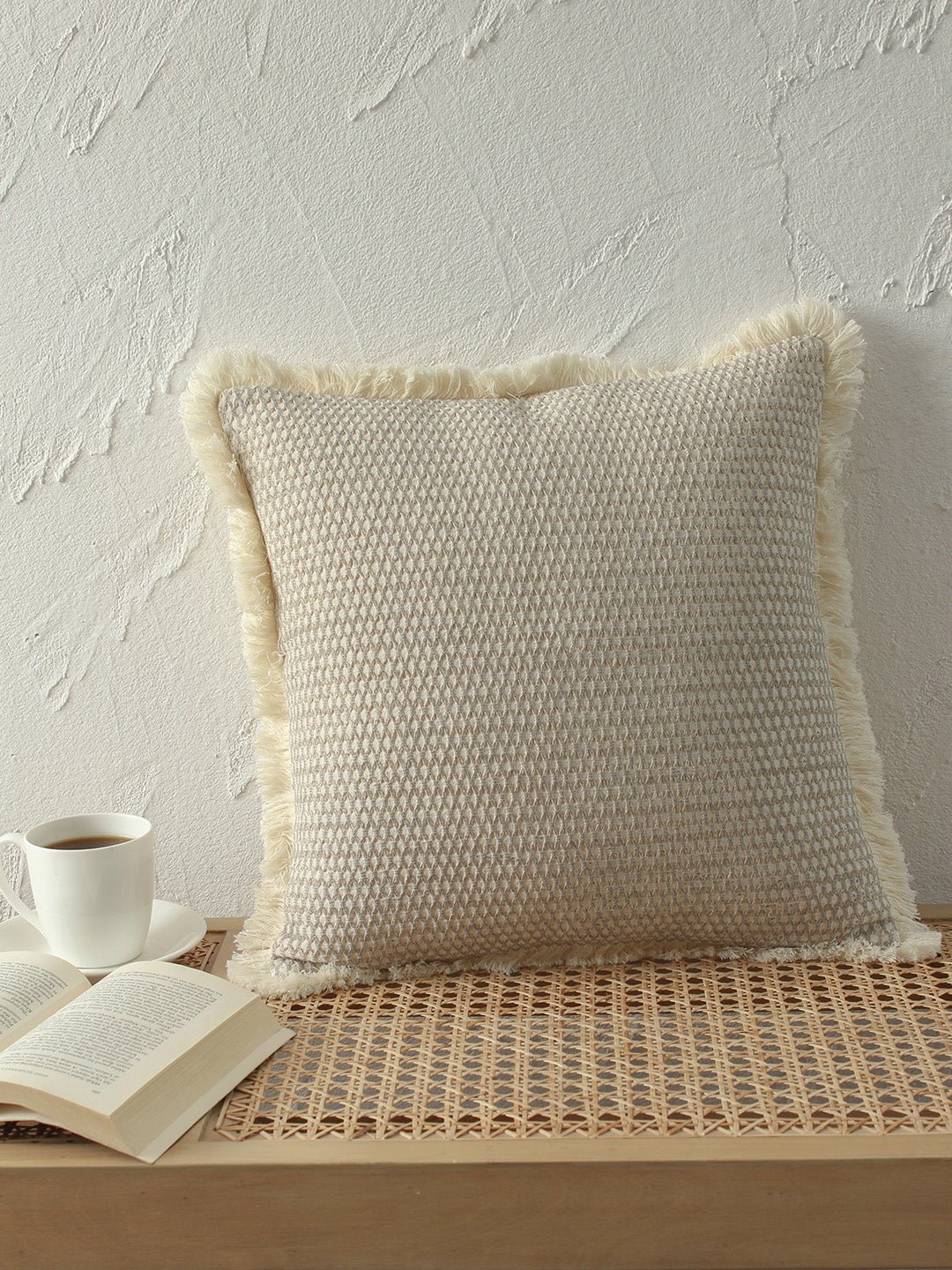Akasam - Set Of 2 Cushion Covers (Grey) - 45X45 cm