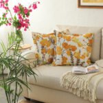 Himalayan Poppies Cushion Cover (Yellow)