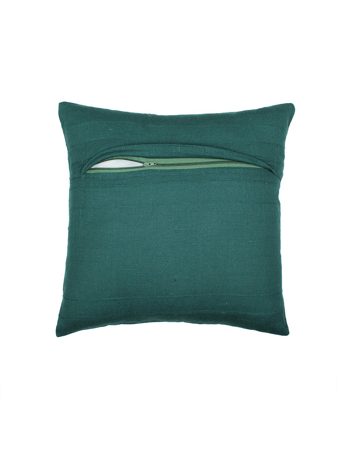 Herringbone Set Of 2 Cushion Covers - (Green) - 40x40cm