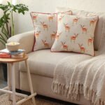 Jolly Reindeer – Set of 2 Cushion Covers (Multi) – Medium