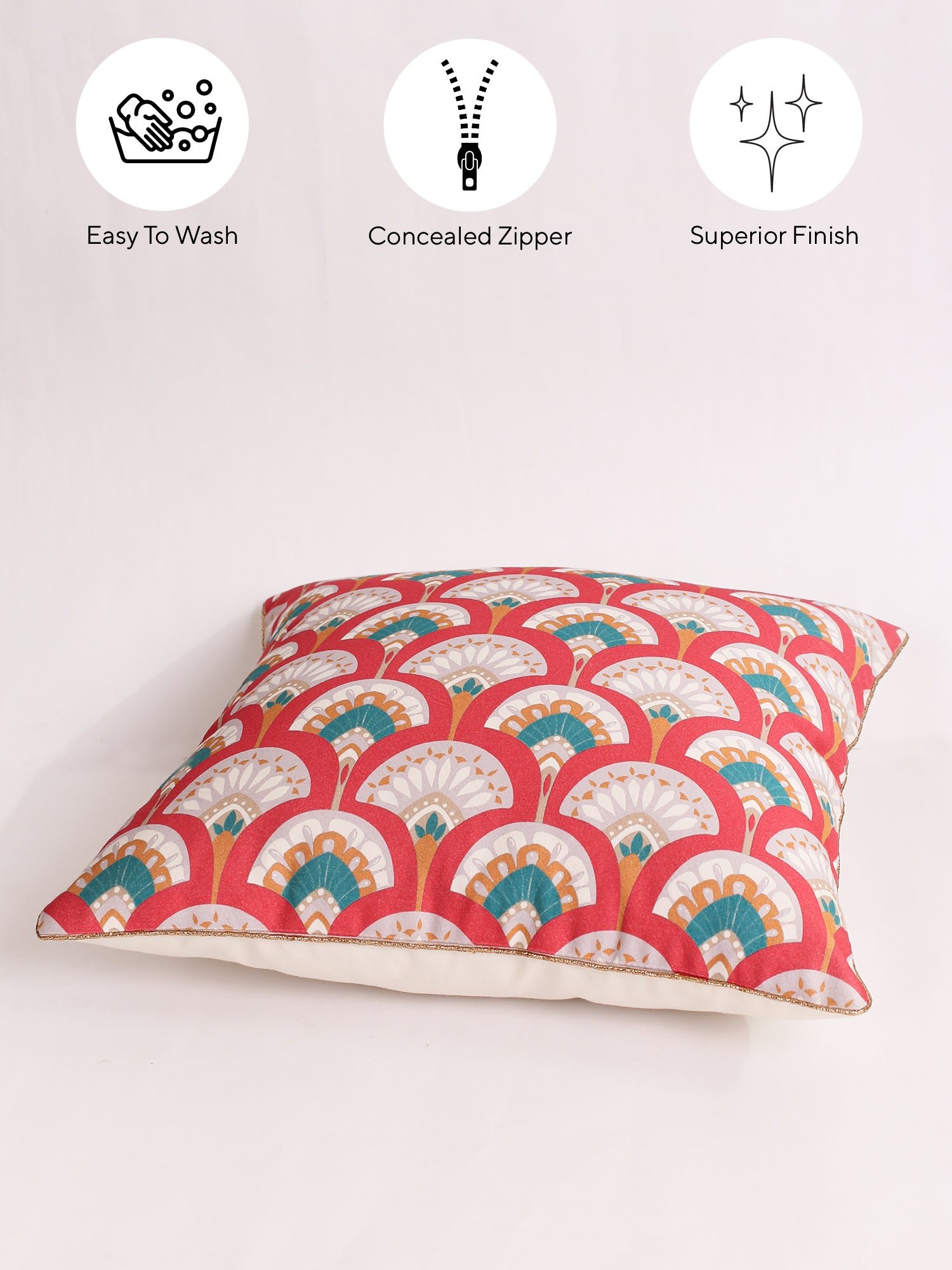 Neelkanth - Set Of 2 Cushion Covers (Magenta) - Medium