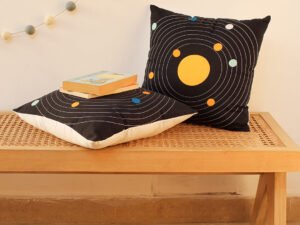 The Nine Planets - Set Of 2 Shaped Cushions (Multi)