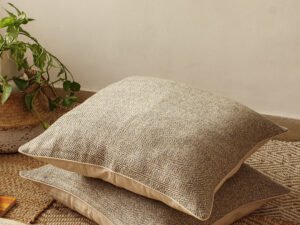 Purvanchal Cushion Cover (Gold/Grey)