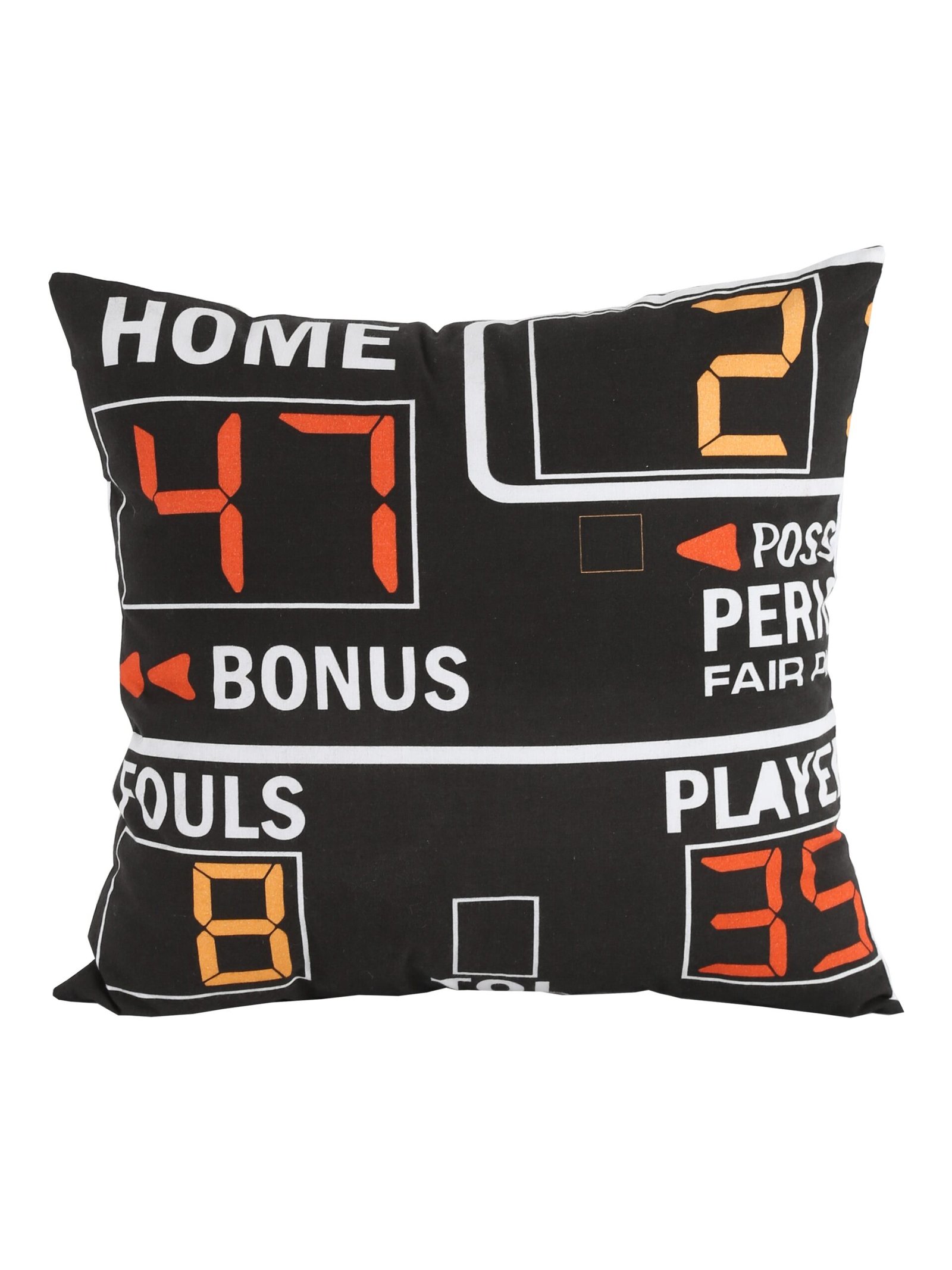 Score Board Puzzle A - Set Of 2 Shaped Cushions (Black)