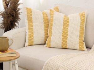 Shivalik - Set Of 2 Cushion Covers (Yellow) - Medium