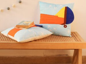 The Stearman Puzzle A - Set Of 2 Shaped Cushions (Multi)