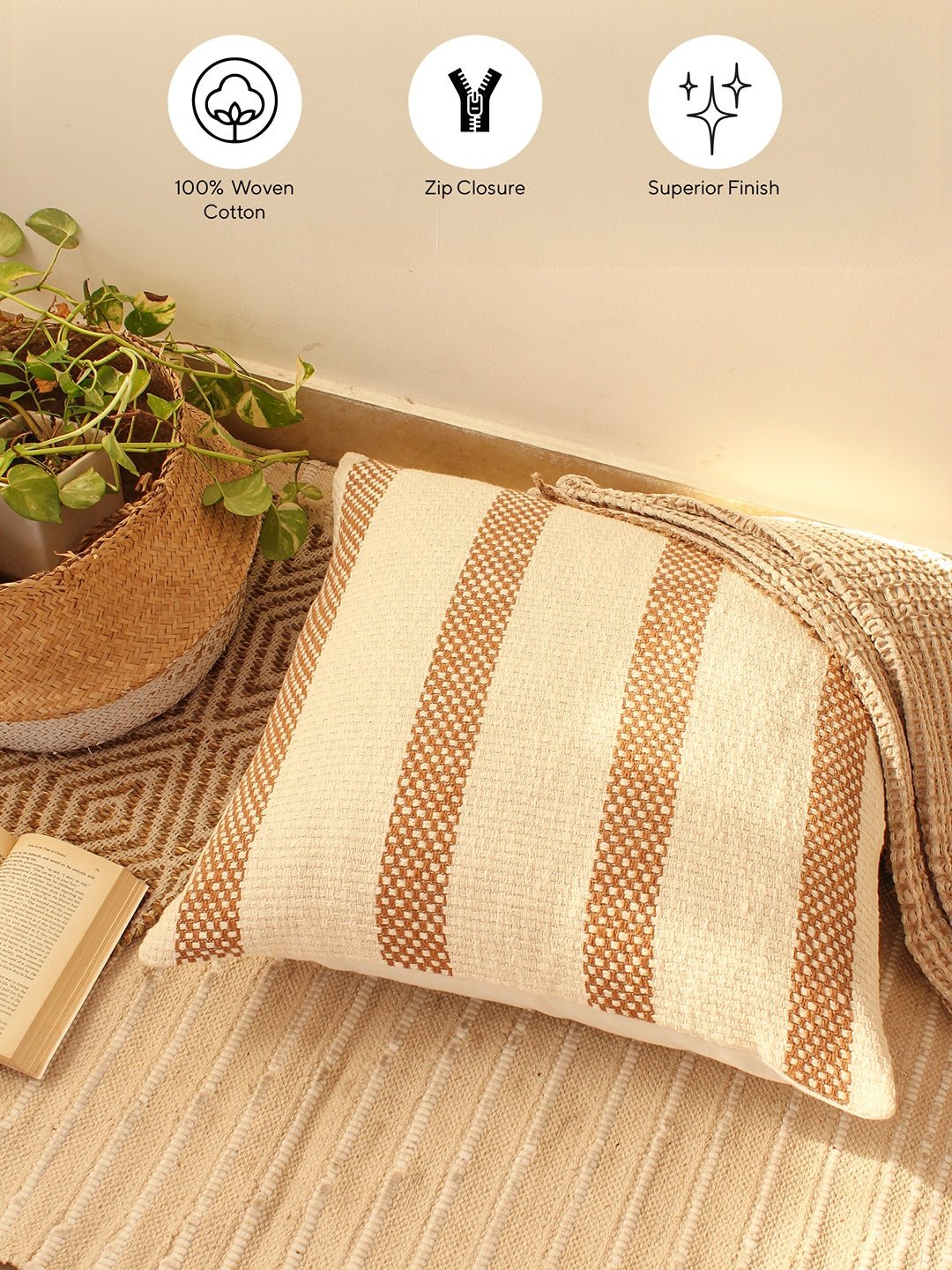 Shivalik - Set Of 2 Cushion Covers (Brown) - Large