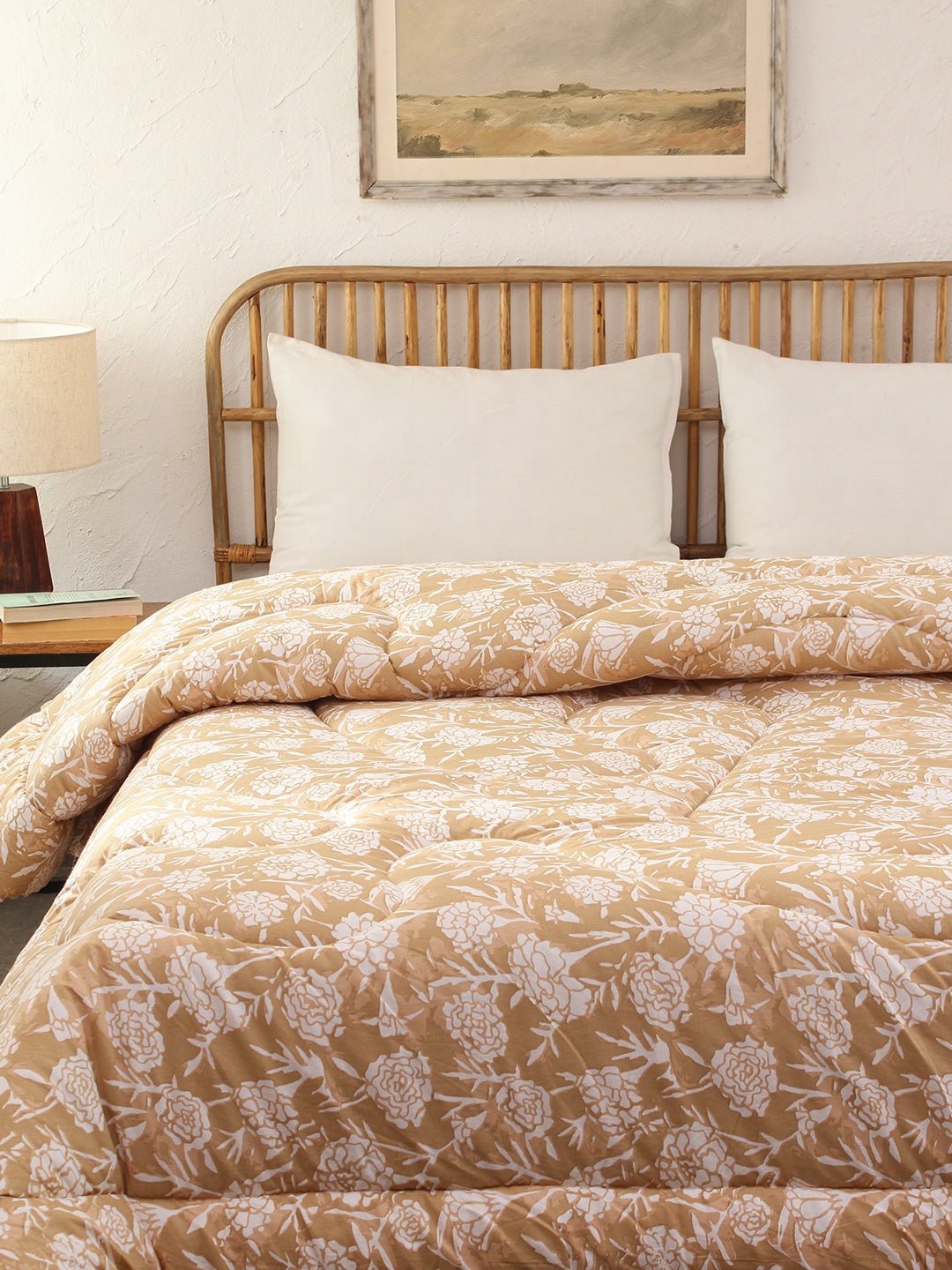 Genda Phool Double Comforter (Beige)