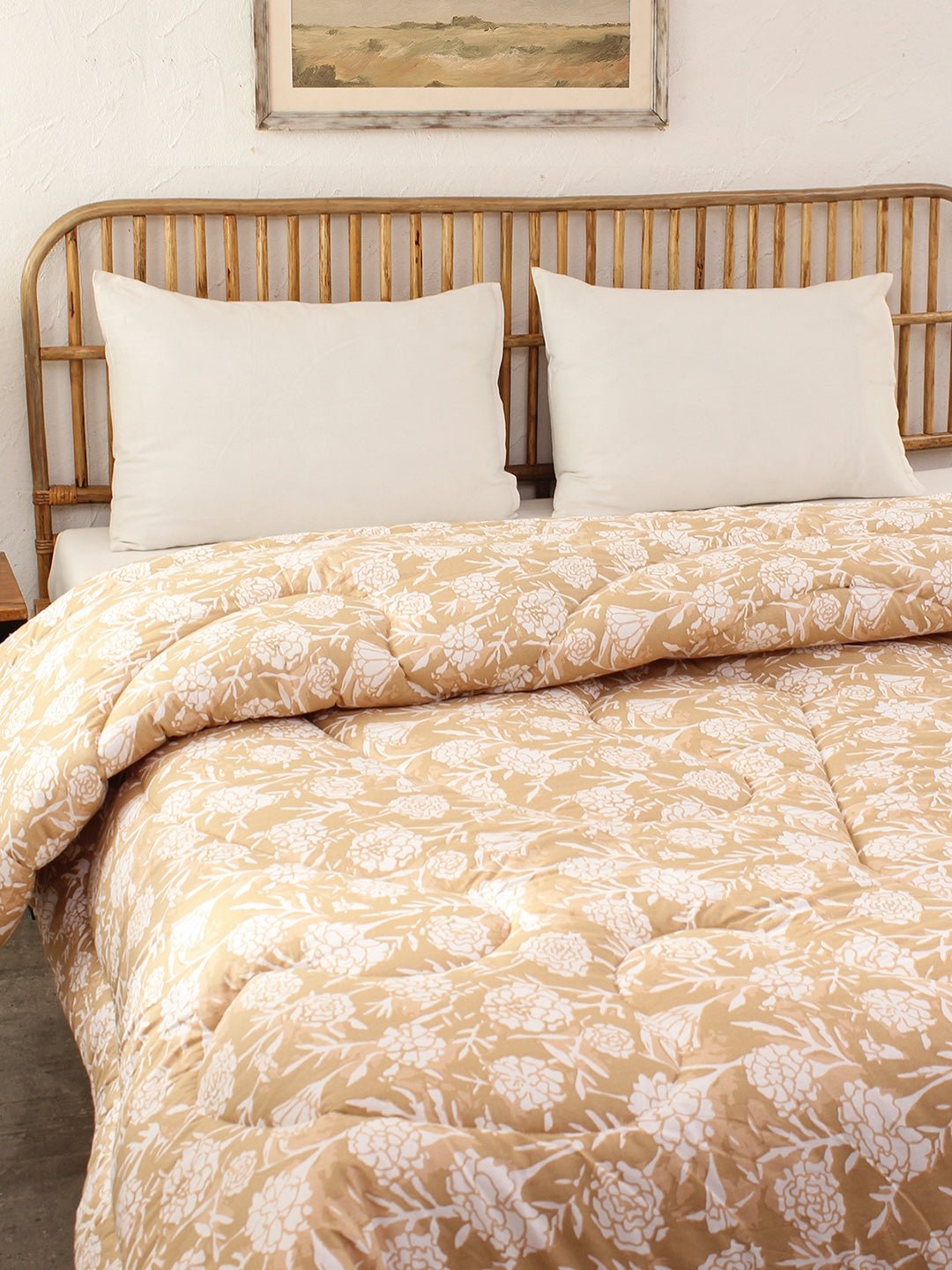Genda Phool Double Comforter (Beige)
