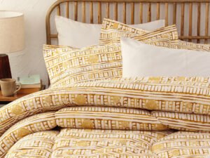 Sanchi Double Comforter (Yellow)