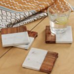 Tripolia – Set Of 4 Coasters (Brown White)