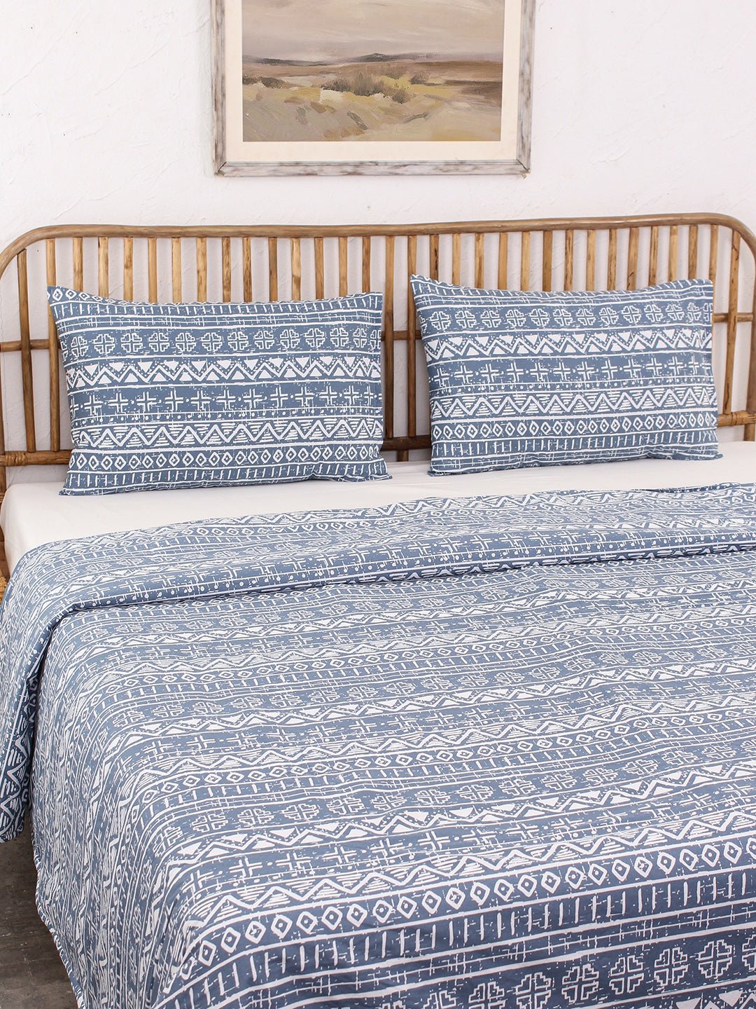 Kullu Patti Double Duvet Cover (Blue)