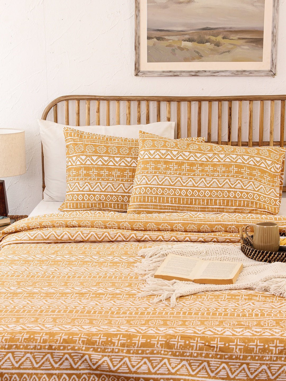 Kullu Patti Single Duvet Cover (Yellow)