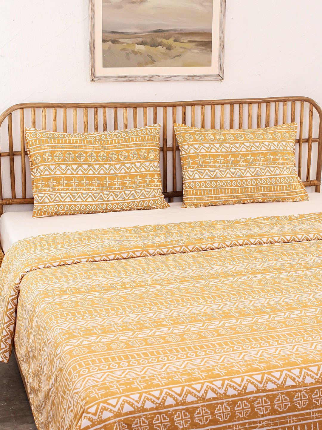 Kullu Patti Single Duvet Cover (Yellow)