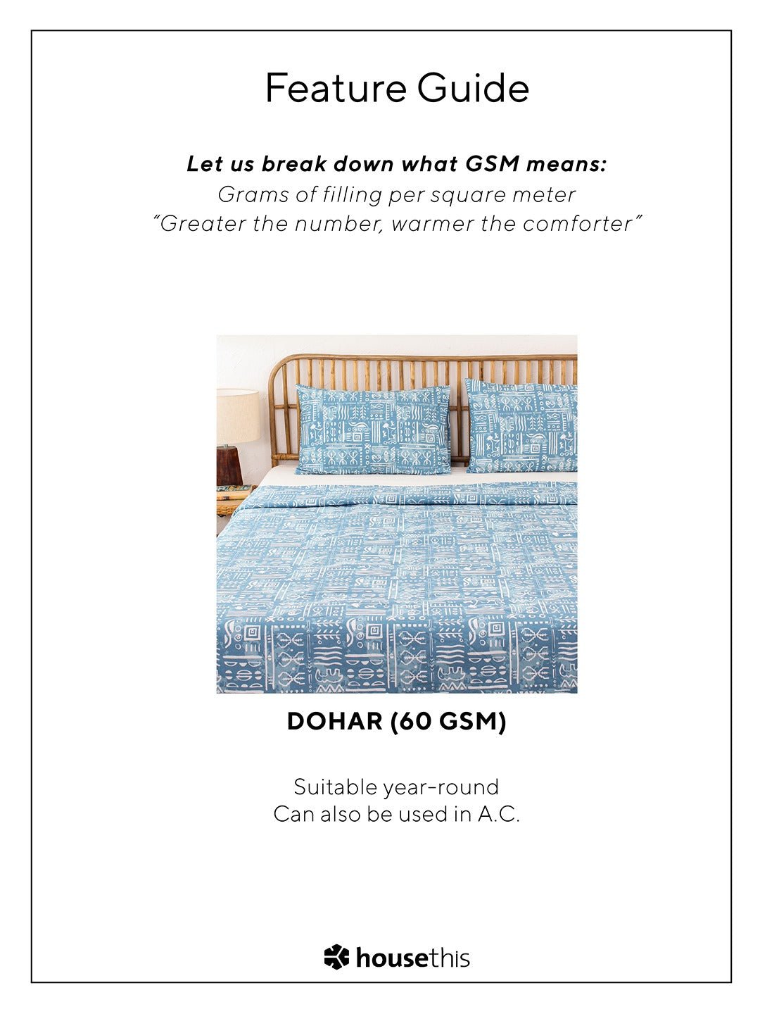 Gamathi Double Dohar (Light Blue)