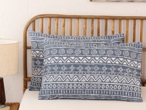 Kullu Patti Pillow Cover Set (Blue)