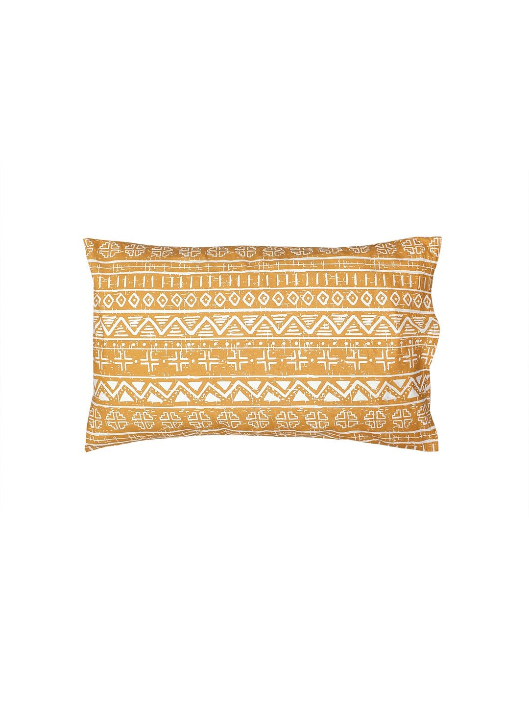 Kullu Patti Pillow Cover Set (Yellow)