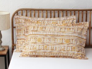 Sanchi Pillow Cover Set (Yellow)