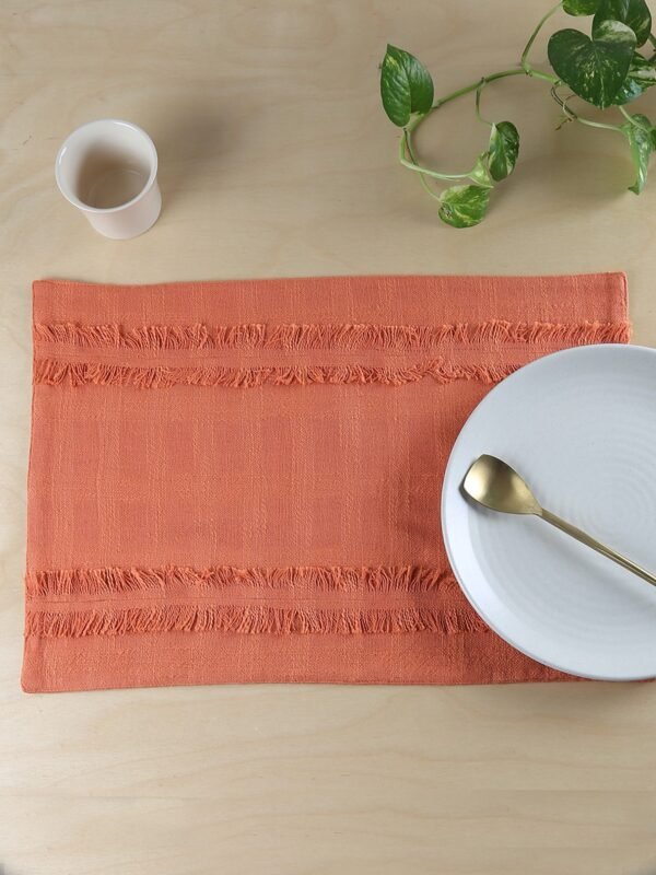 Barkheda – Set Of 2 Placemats (Rust)
