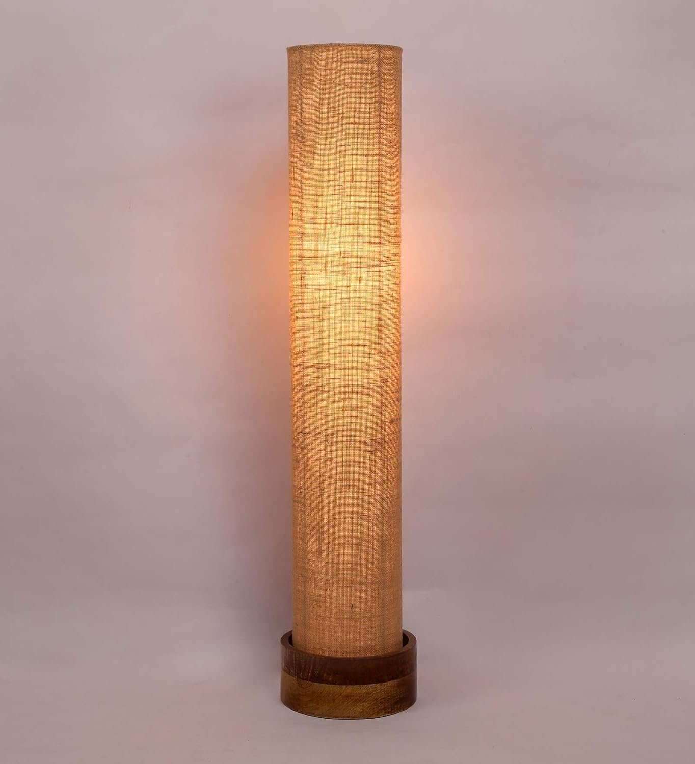 Beige Jute Round Natural Wood Floor Lamps (Beige,Jute)