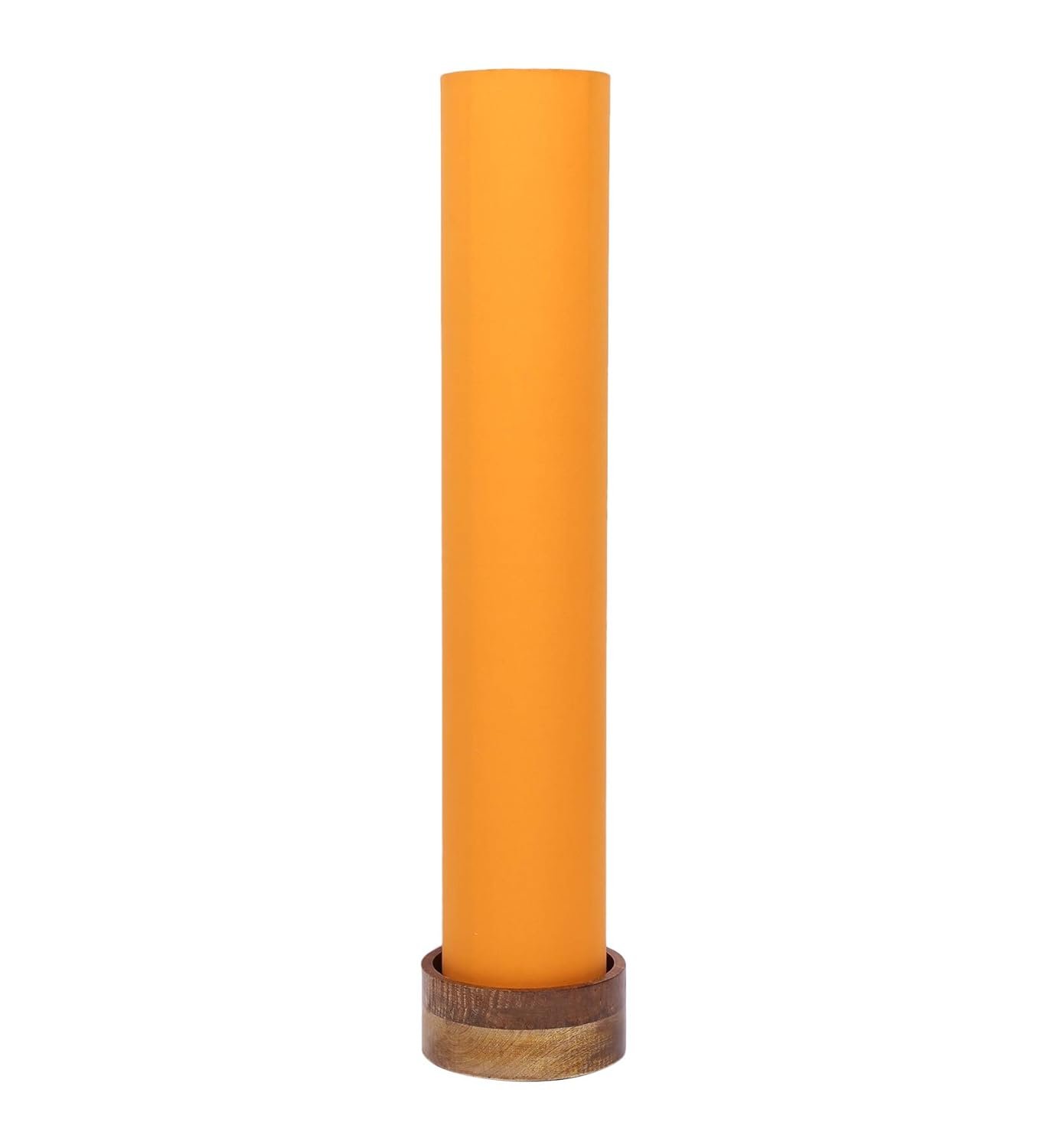 Yellow Round Cotton Natural Wood Floor Lamps (Yellow,Cotton)