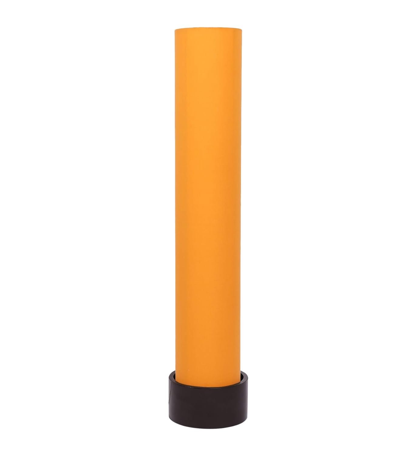 Yellow Round Cotton Brown Wood Floor Lamps (Yellow,Cotton)