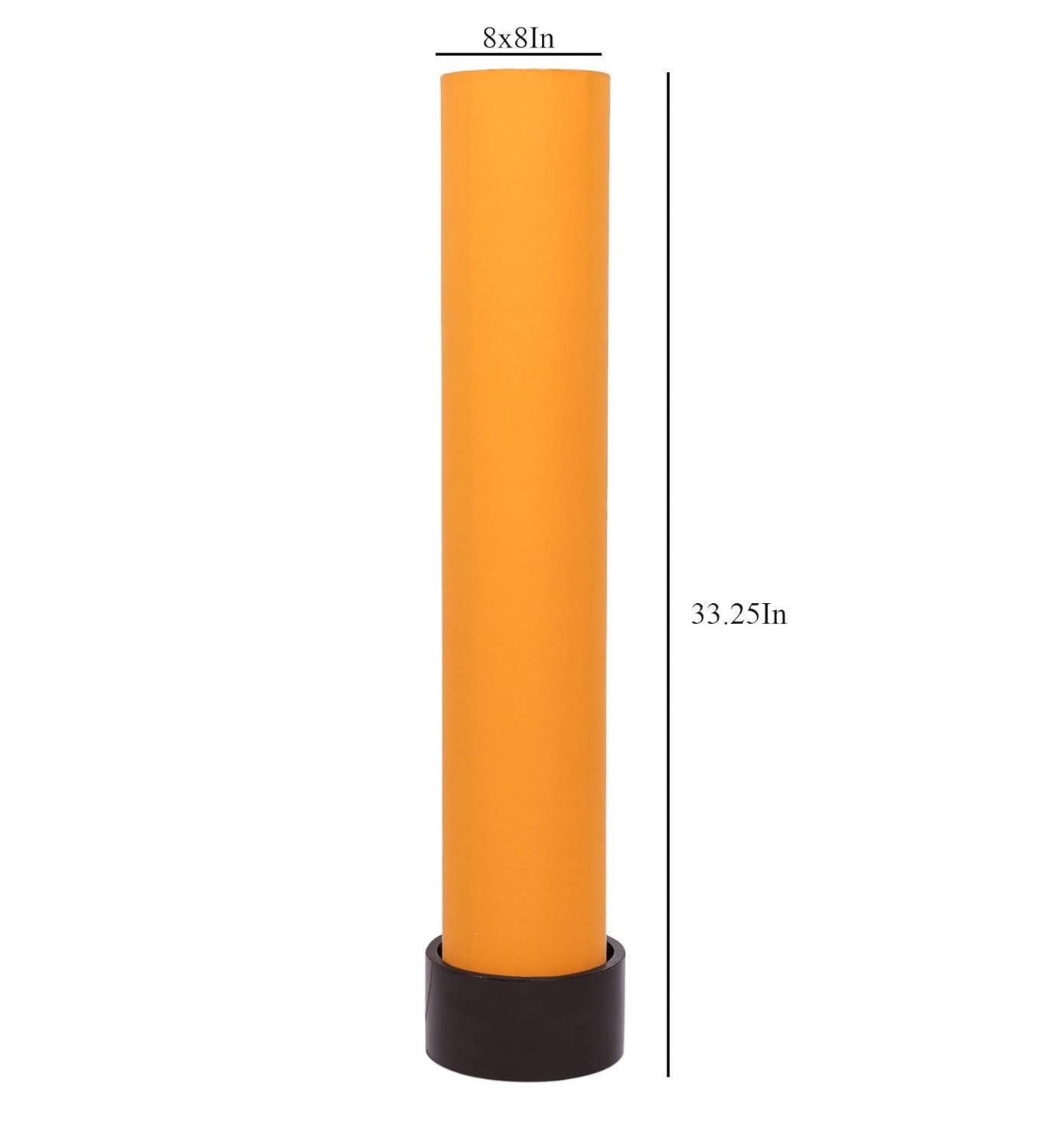 Yellow Round Cotton Brown Wood Floor Lamps (Yellow,Cotton)