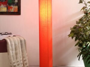 Orange Round Cotton Iron Floor Lamps (Round,Cotton)