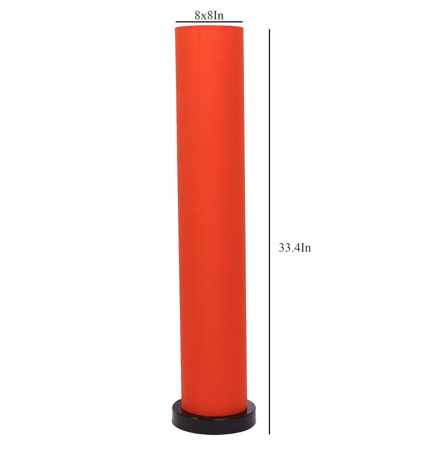 Orange Round Cotton Iron Floor Lamps (Round,Cotton)