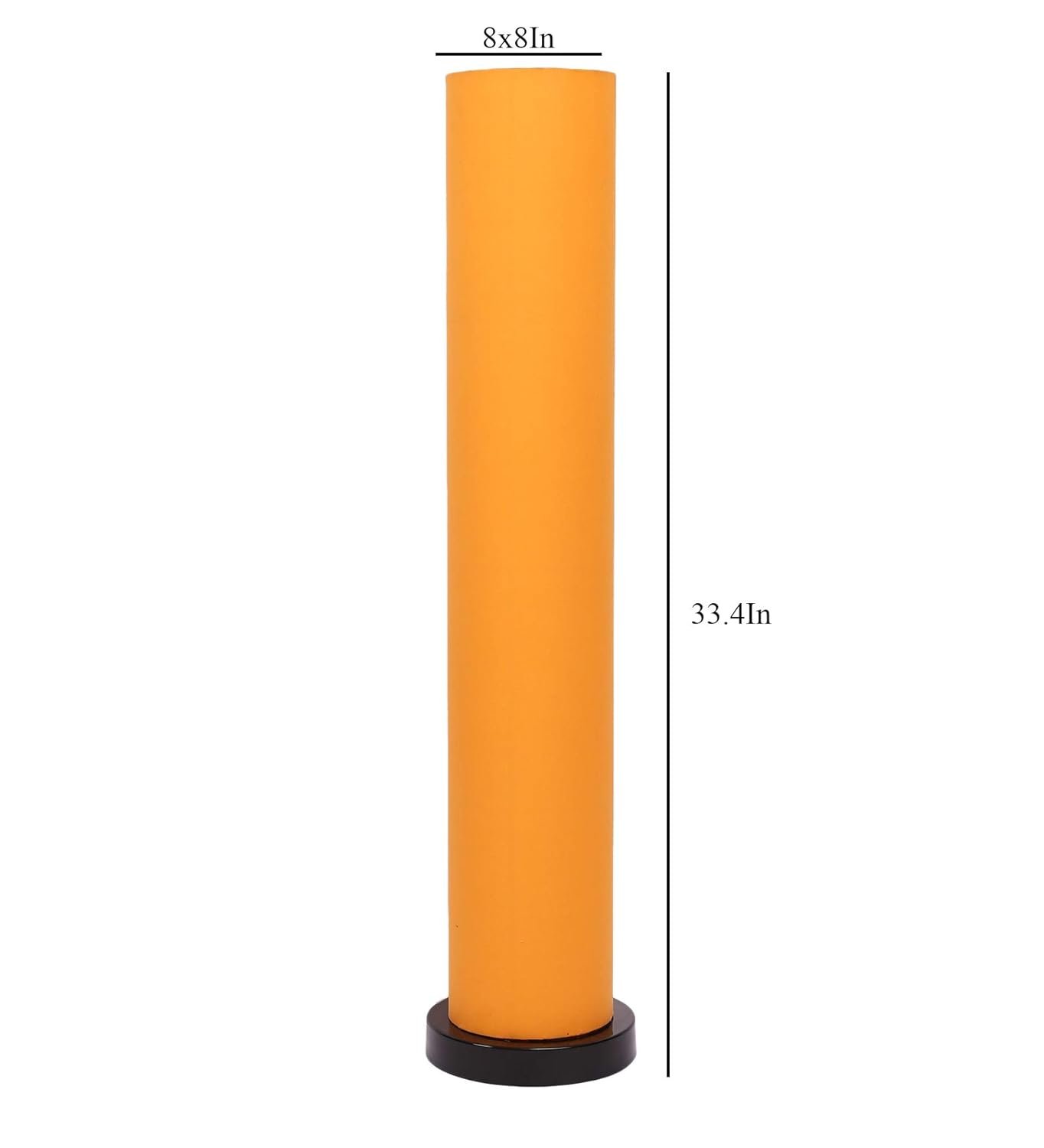 Yellow Round Cotton Iron Floor Lamps (Yellow,Cotton)