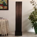 Cotton Square Wood Floor Lamps (Black)