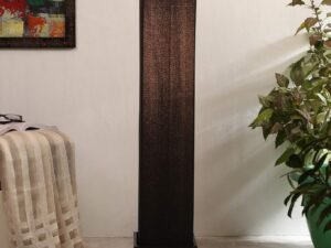 Cotton Square Wood Floor Lamps (Black)