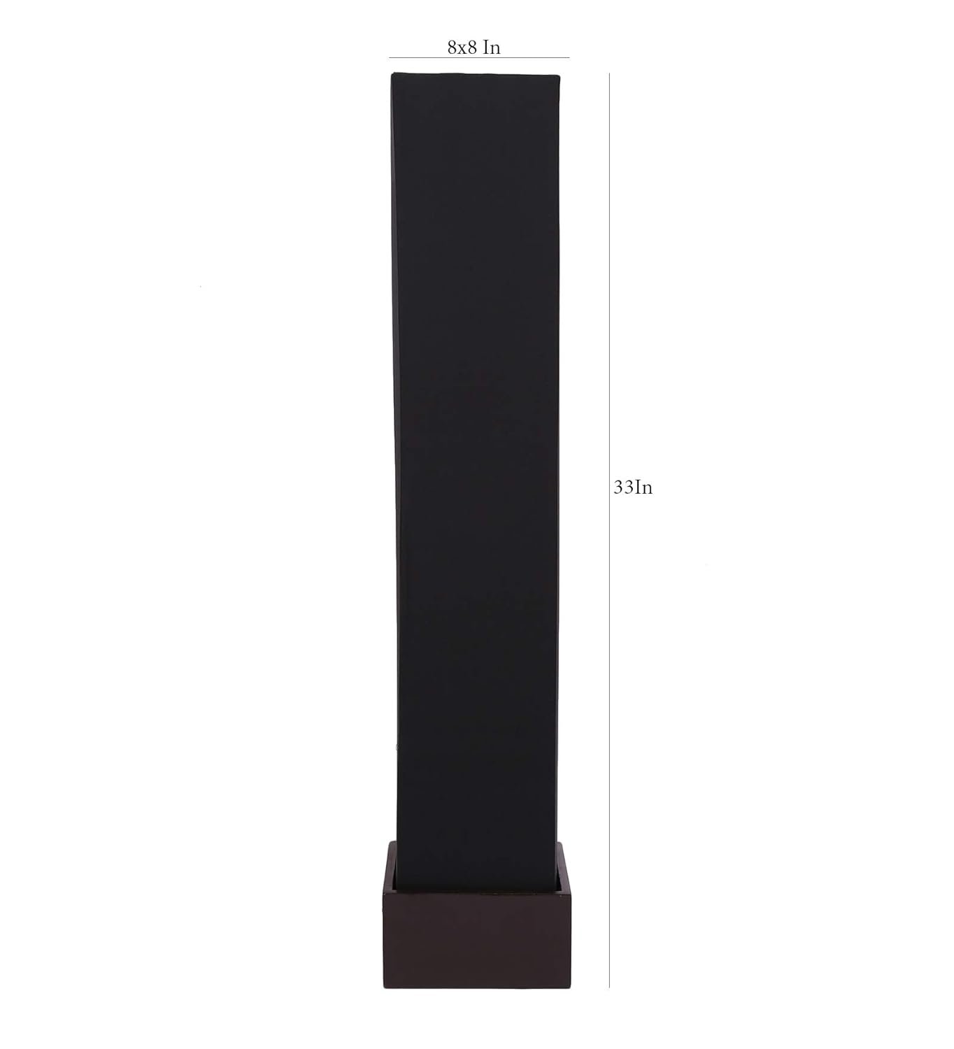 Cotton Square Wood Floor Lamps (Black)