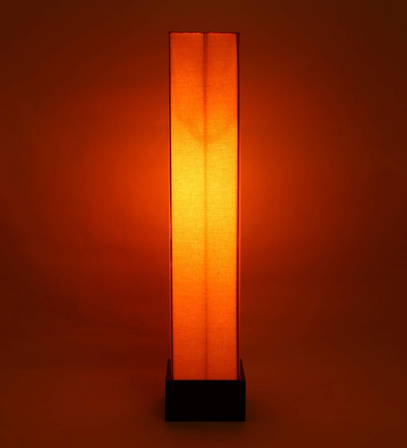 Cotton Square Brown Wood Floor Lamps (Yellow)