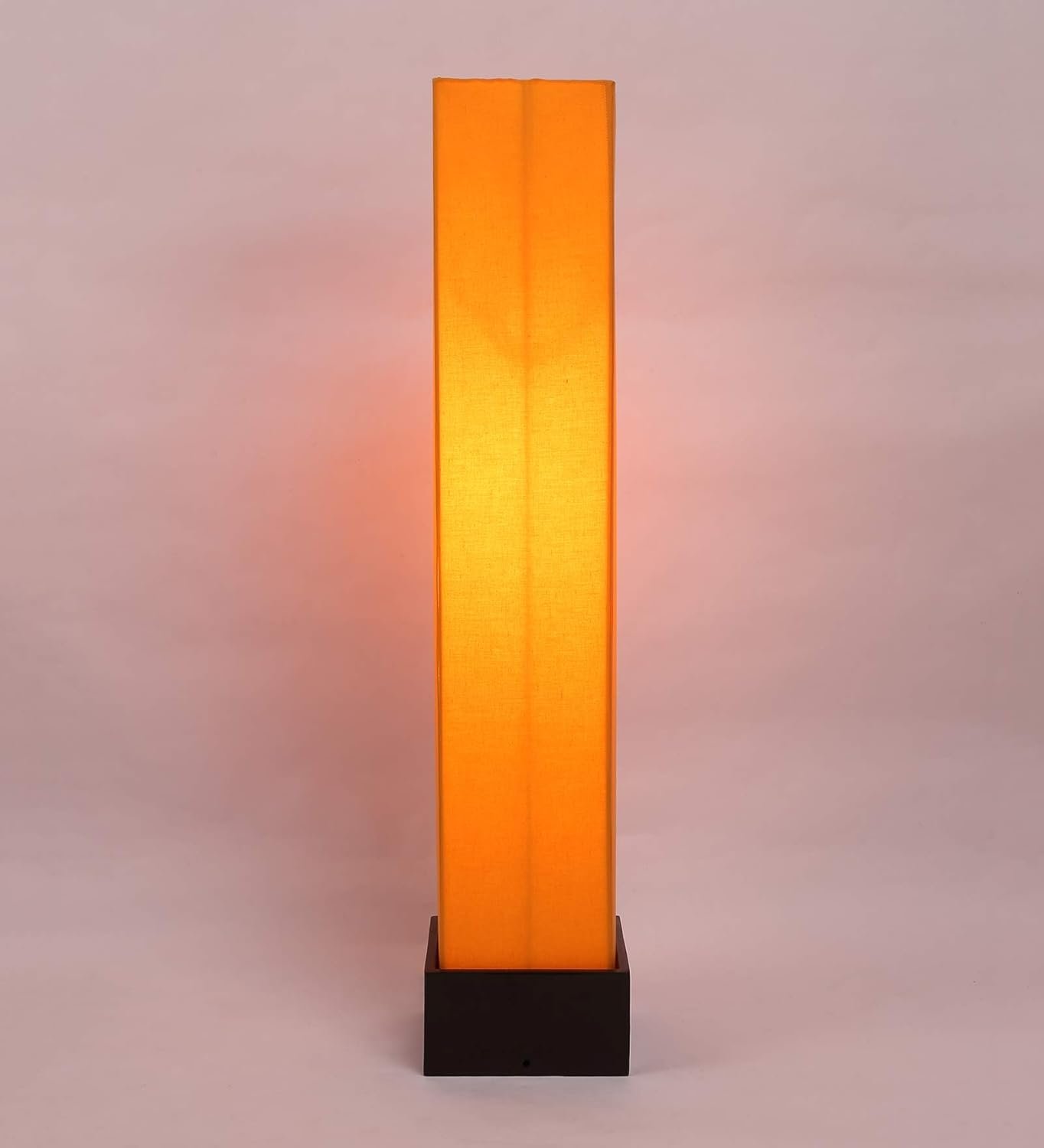 Cotton Square Brown Wood Floor Lamps (Yellow)