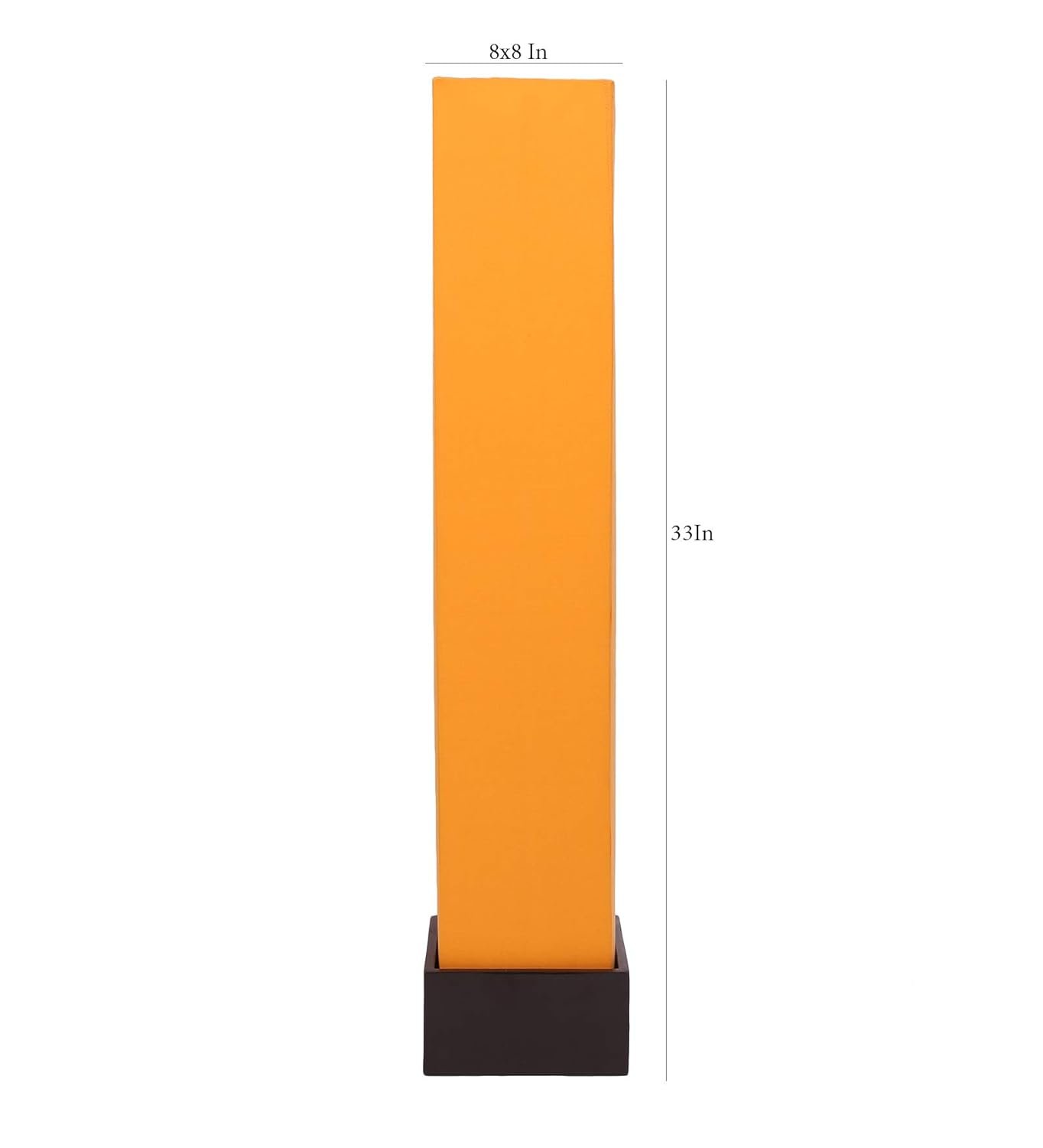 Cotton Square Brown Wood Floor Lamps (Yellow)