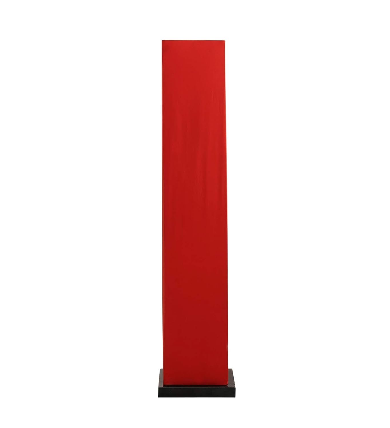 Red Cotton Square Iron Floor Lamps (Red,Cotton)