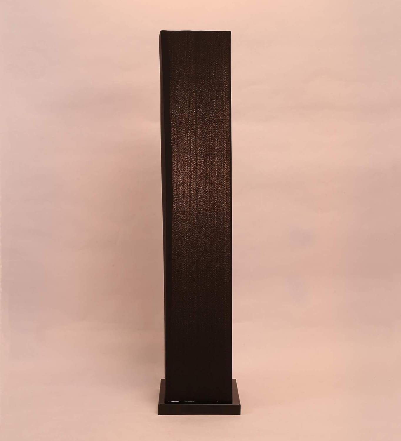 Black Cotton Square Iron Floor Lamps (Black,Cotton)