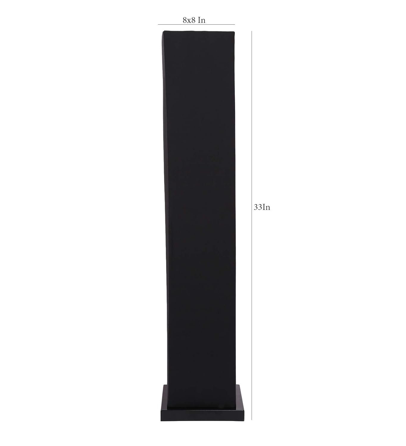 Black Cotton Square Iron Floor Lamps (Black,Cotton)