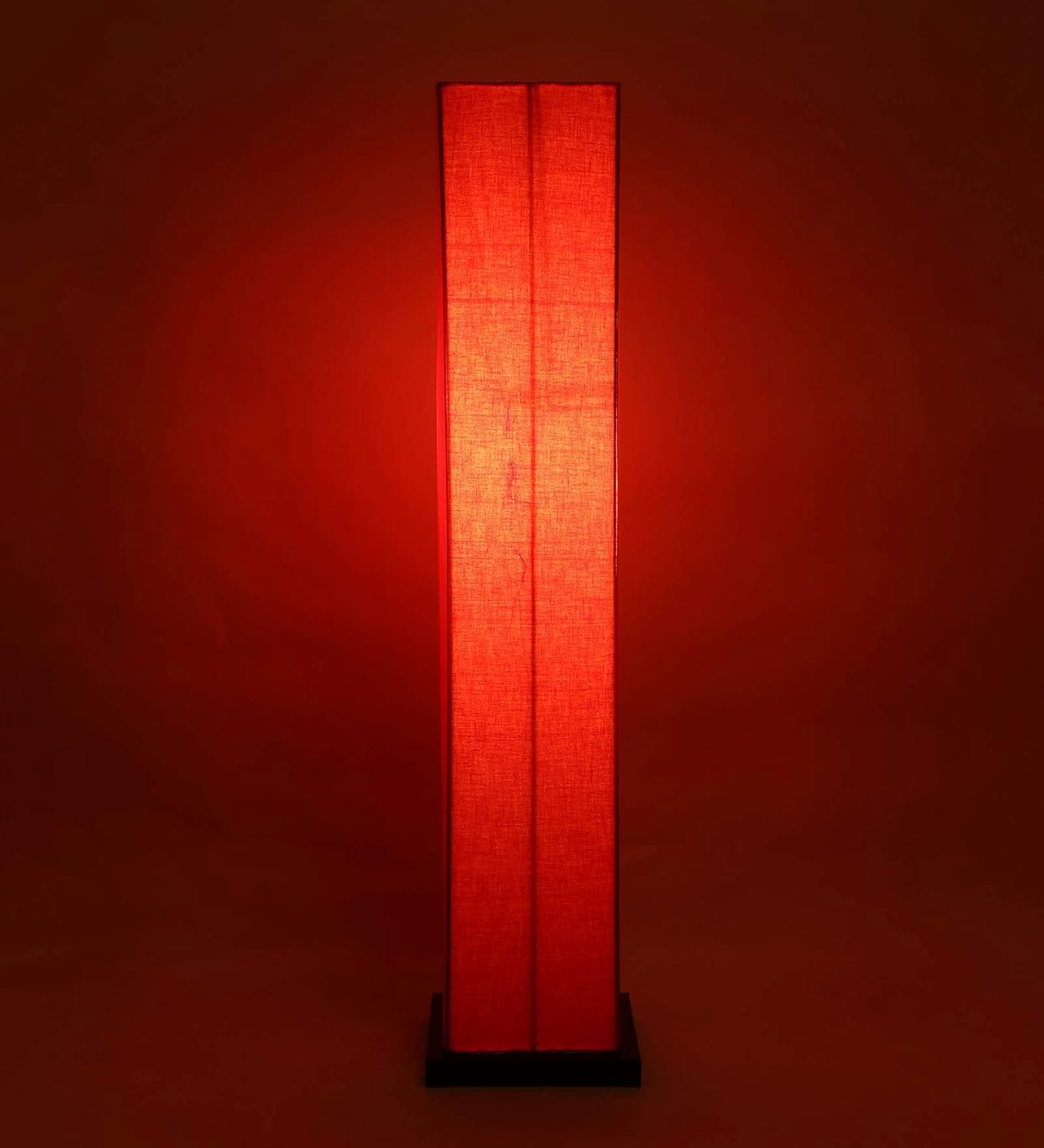 Orange Cotton Square Iron Floor Lamps (Orange,Cotton)