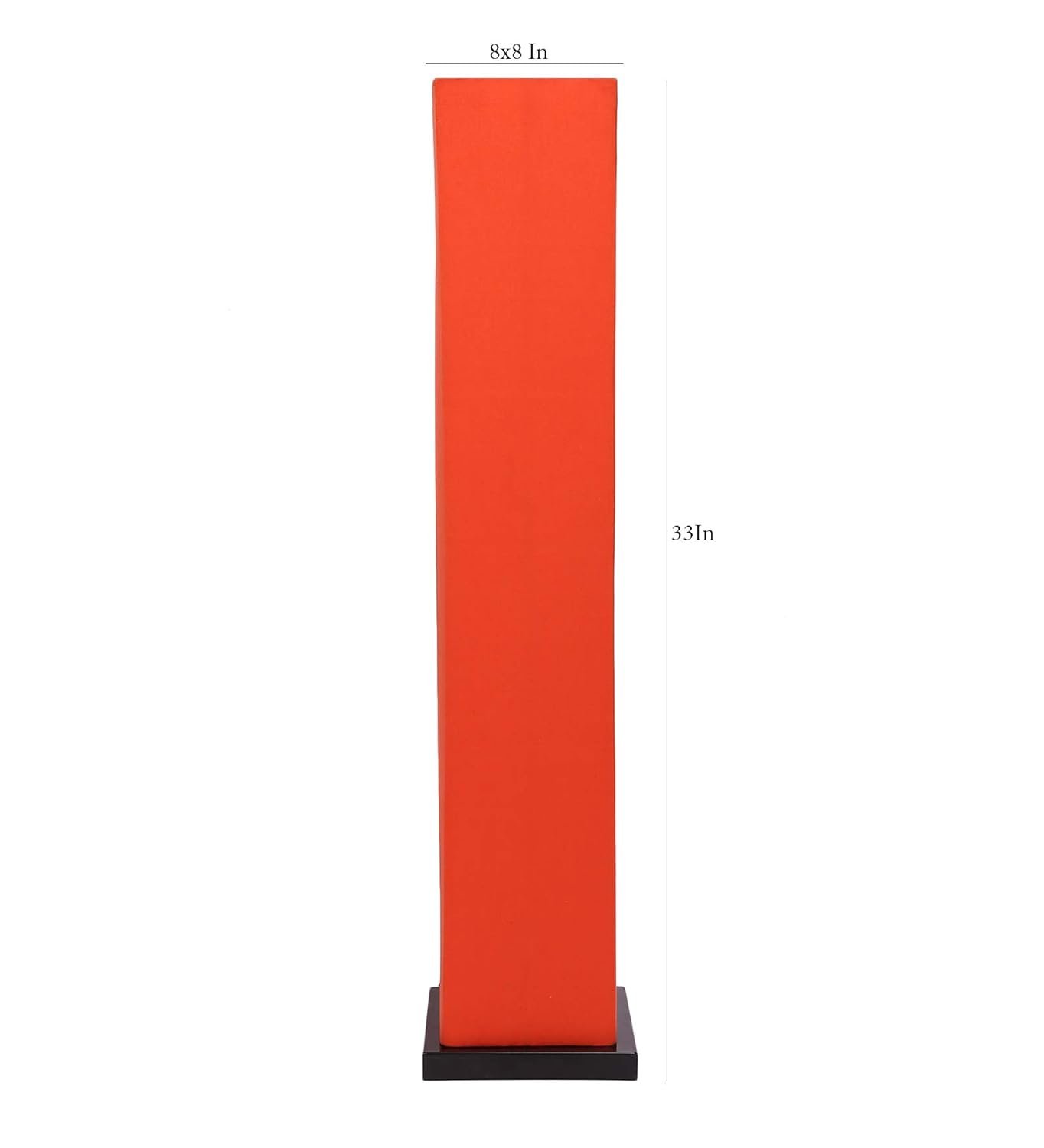 Orange Cotton Square Iron Floor Lamps (Orange,Cotton)
