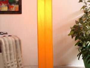 Yellow Cotton Square Iron Floor Lamps (Yellow,Cotton)