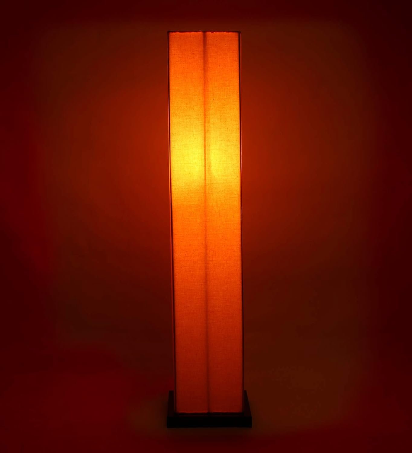 Yellow Cotton Square Iron Floor Lamps (Yellow,Cotton)