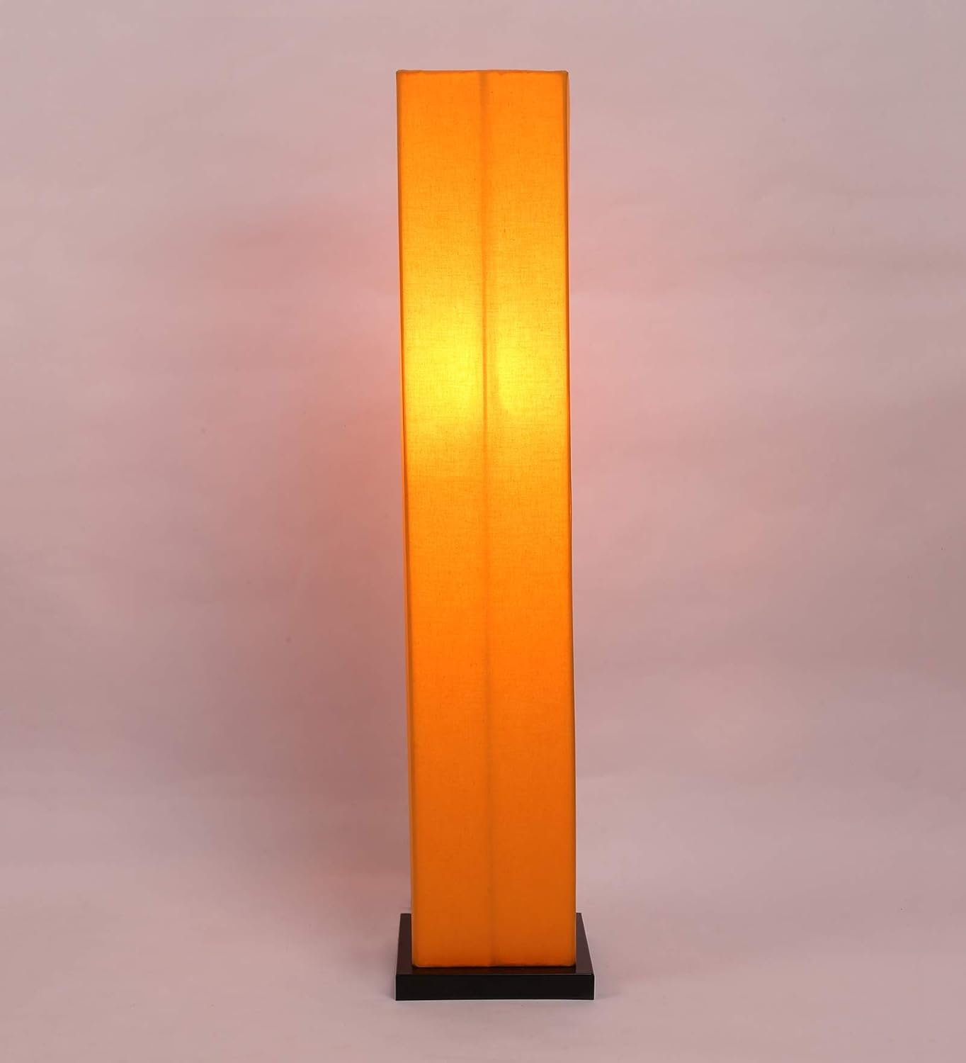 Yellow Cotton Square Iron Floor Lamps (Yellow,Cotton)