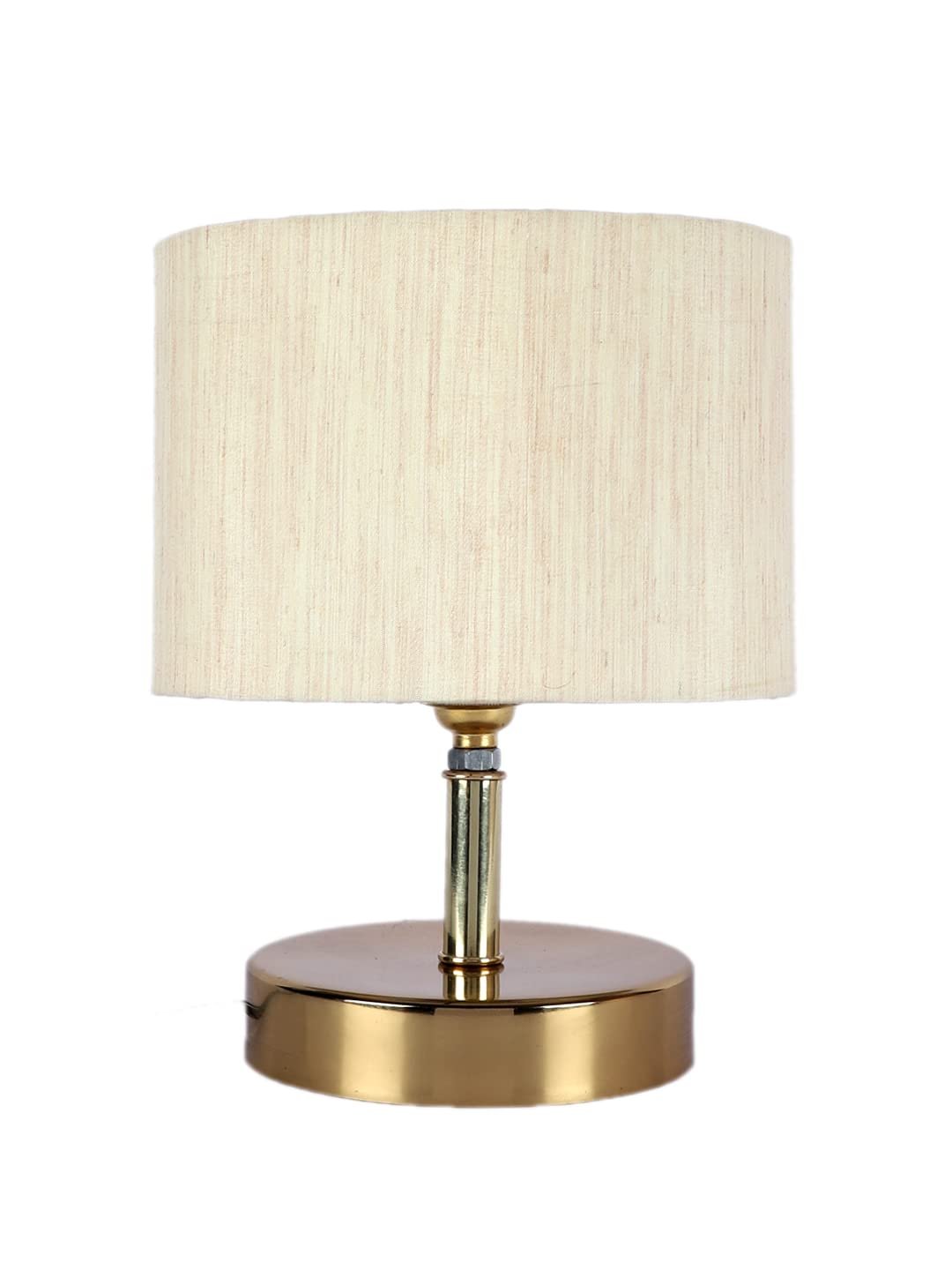 Metal Table lamp with Off-White Cotton Shade