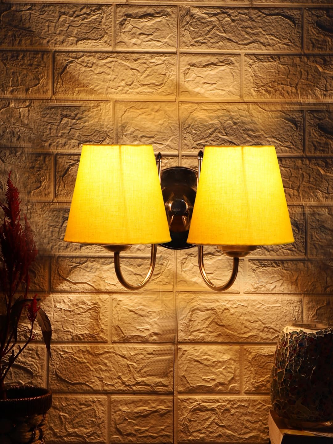 Metal Table lamp with Black Cotton Shade