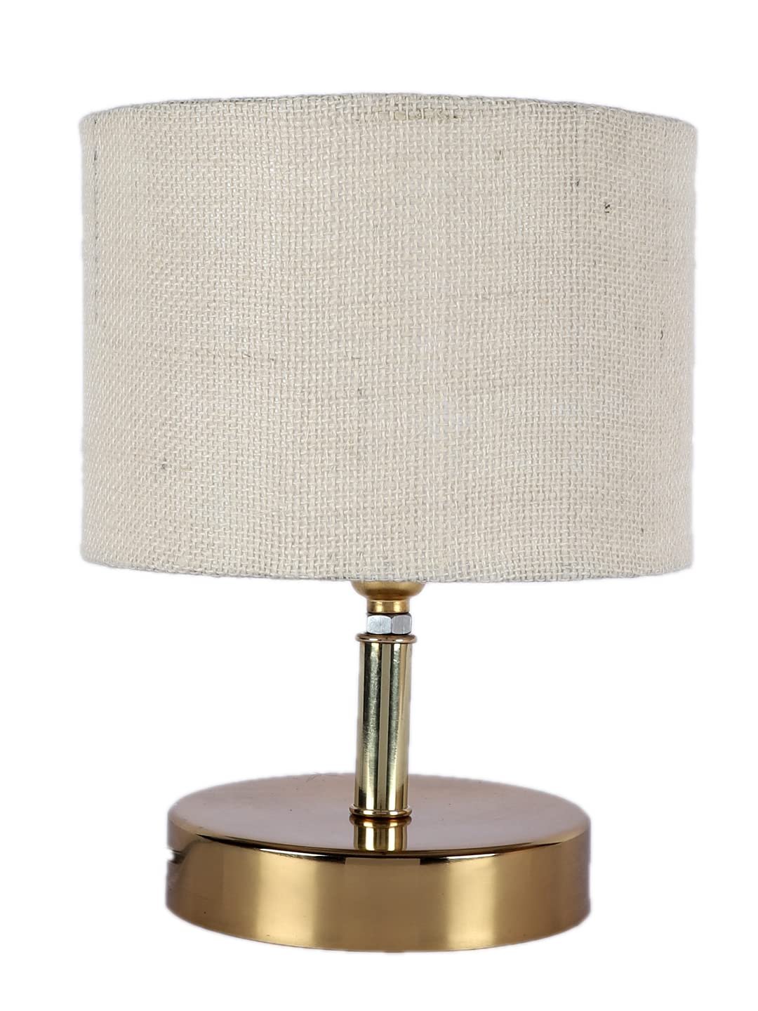Metal Table lamp with White Jute Shade